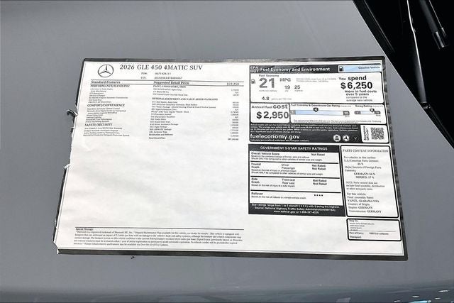 2026 Mercedes-Benz GLE GLE 450 4MATIC®