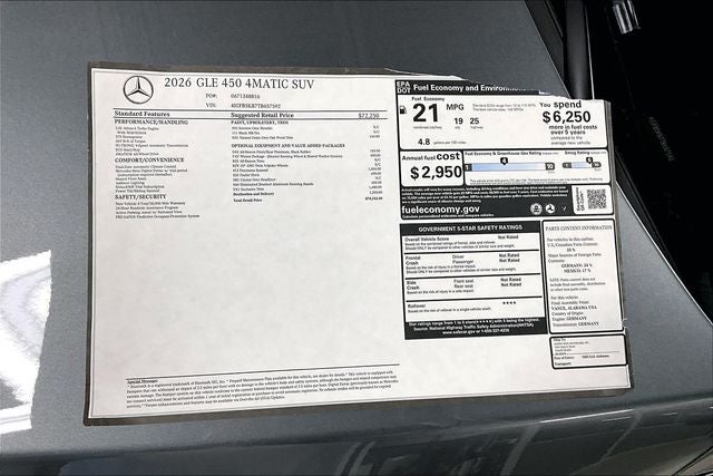 2026 Mercedes-Benz GLE GLE 450 4MATIC®