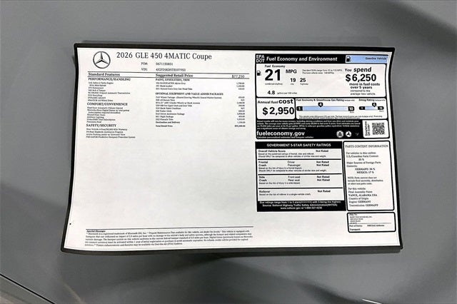 2026 Mercedes-Benz GLE GLE 450 Coupe 4MATIC®