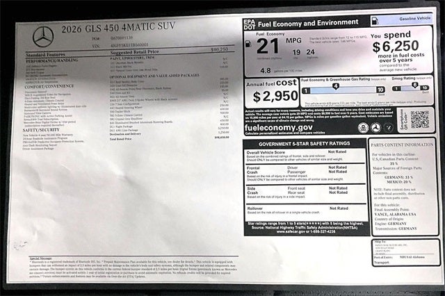 2026 Mercedes-Benz GLS GLS 450 4MATIC®