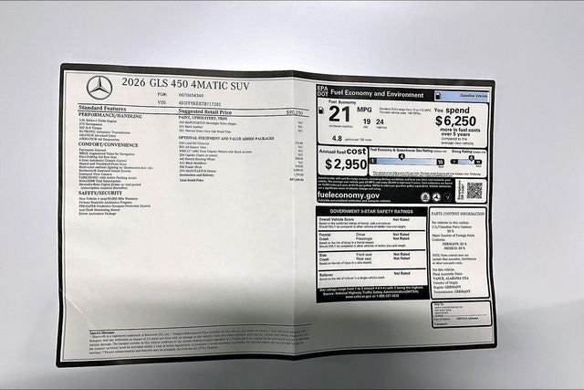 2026 Mercedes-Benz GLS GLS 450 4MATIC®