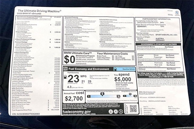 2026 BMW X7 xDrive40i