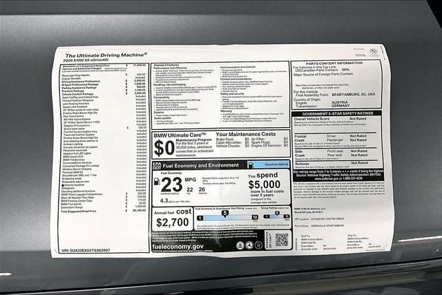 2026 BMW X6 xDrive40i