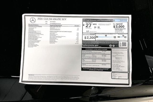 2026 Mercedes-Benz GLB GLB 250 4MATIC®