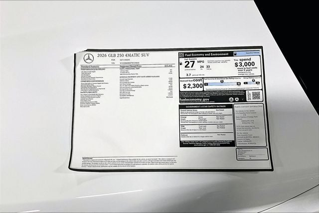 2026 Mercedes-Benz GLB GLB 250 4MATIC®