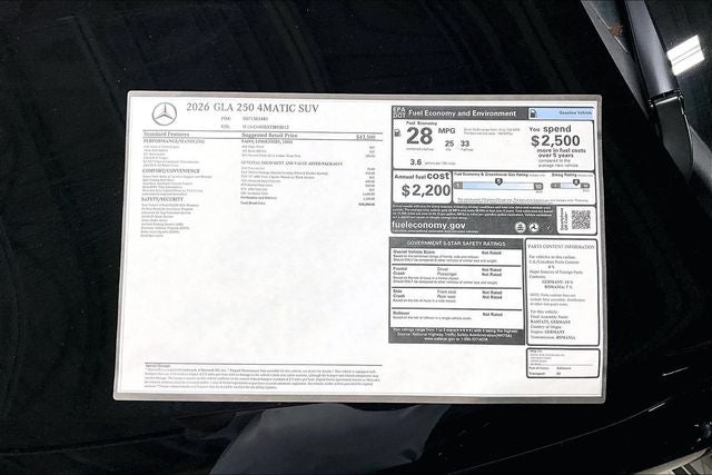 2026 Mercedes-Benz GLA GLA 250 4MATIC®