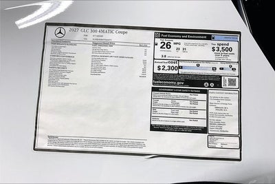 2027 Mercedes-Benz GLC GLC 300 Coupe 4MATIC®