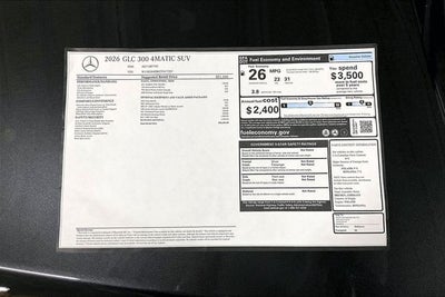 2026 Mercedes-Benz GLC GLC 300 4MATIC®