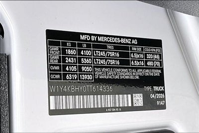 2026 Mercedes-Benz Sprinter 2500 Cargo 144 WB