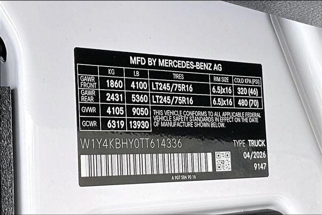 2026 Mercedes-Benz Sprinter 2500 Cargo 144 WB