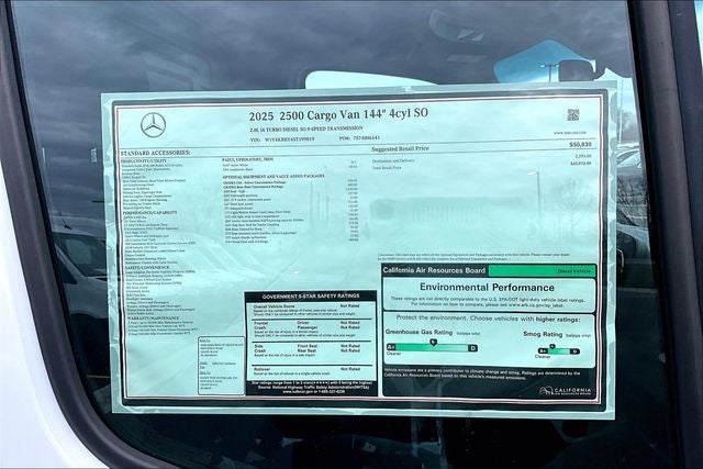 2025 Mercedes-Benz Sprinter 2500 Cargo 144 WB