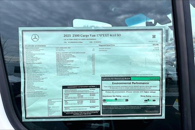 2025 Mercedes-Benz Sprinter 2500 Cargo 170 WB Extended