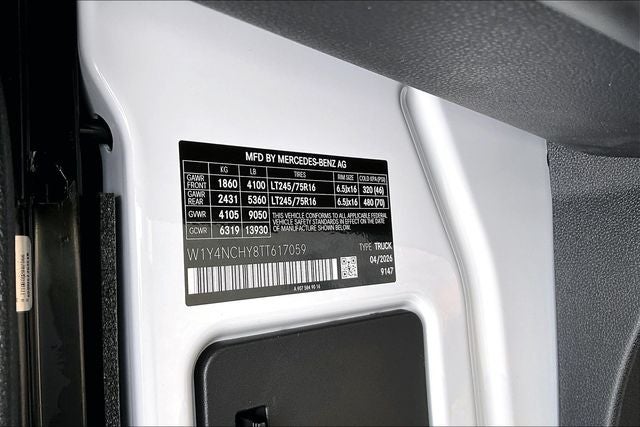 2026 Mercedes-Benz Sprinter 2500 Cargo 170 WB High Roof