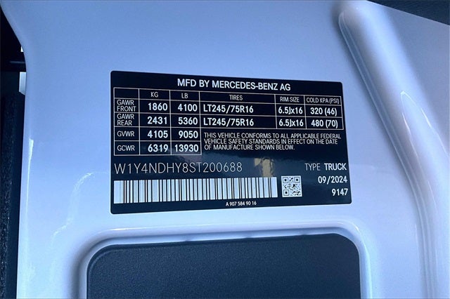 2025 Mercedes-Benz Sprinter 2500 Cargo 170 WB Extended