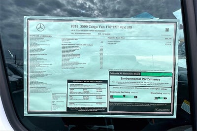 2025 Mercedes-Benz Sprinter 3500 Cargo 170 WB Extended