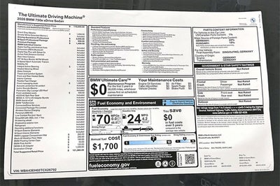 2026 BMW 7 Series 750e xDrive