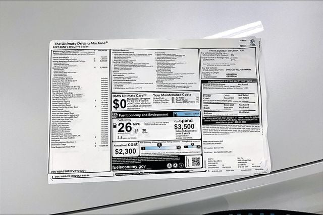 2027 BMW 7 Series 740i xDrive