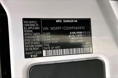 2019 Freightliner Sprinter 2500 High Roof