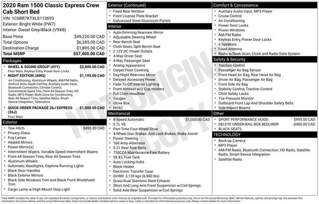 2020 RAM 1500 Classic Express