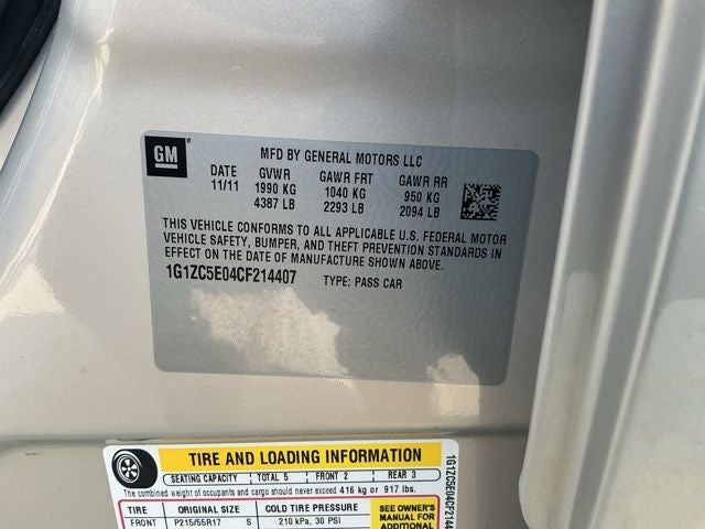 2012 Chevrolet Malibu LT 1LT