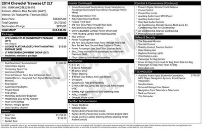 2014 Chevrolet Traverse 2LT 2LT