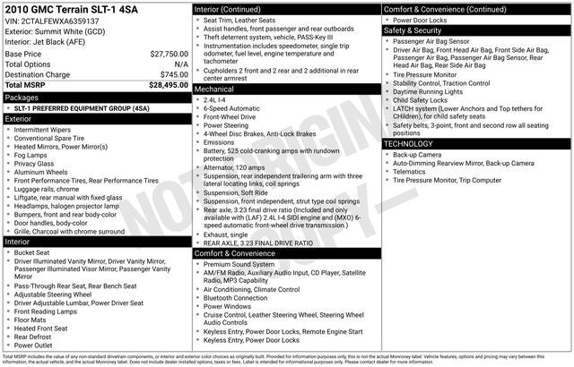 2010 GMC Terrain SLT-1