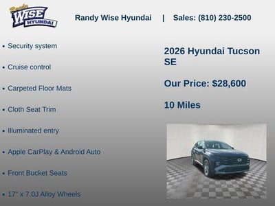 2026 Hyundai Tucson SE FWD