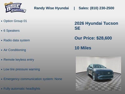 2026 Hyundai Tucson SE FWD