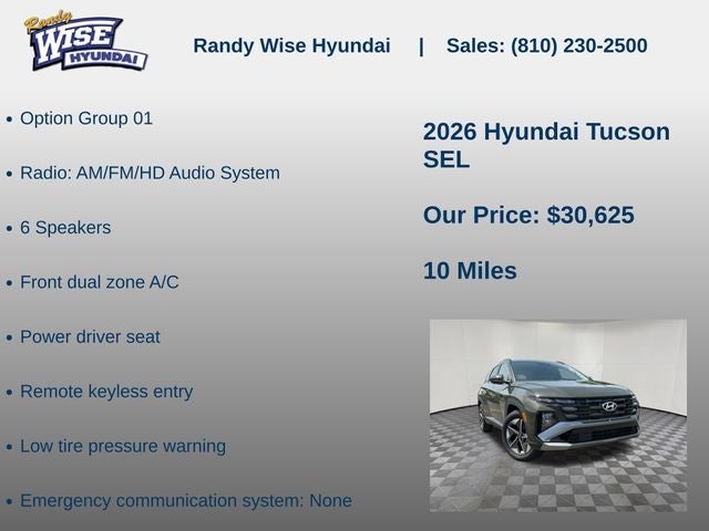 2026 Hyundai Tucson SEL FWD
