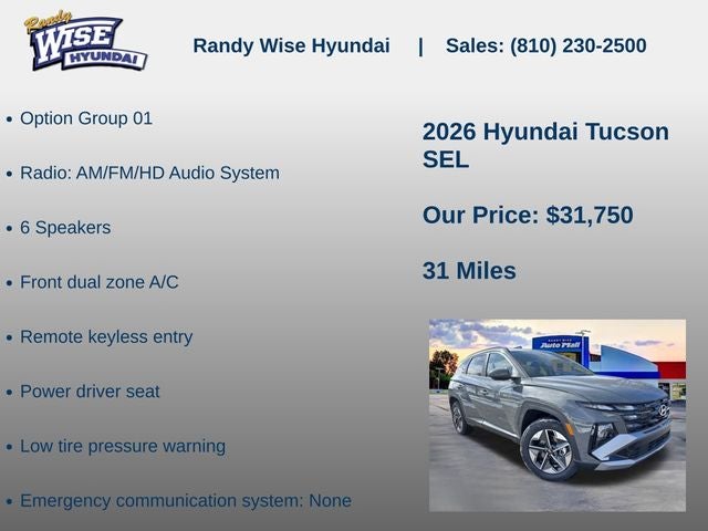 2026 Hyundai Tucson SEL AWD