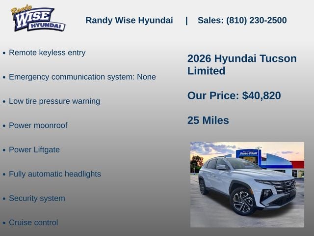 2026 Hyundai Tucson Limited AWD