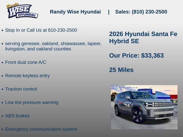 2026 Hyundai Santa Fe Hybrid SE