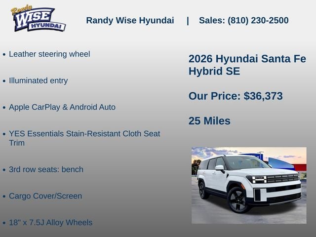 2026 Hyundai Santa Fe Hybrid SE