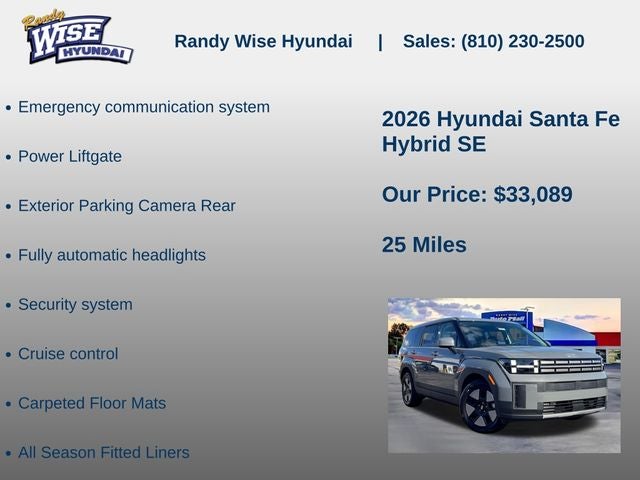 2026 Hyundai Santa Fe Hybrid SE