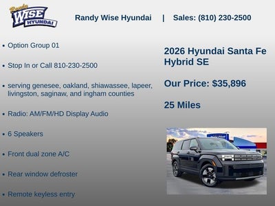 2026 Hyundai Santa Fe Hybrid SE
