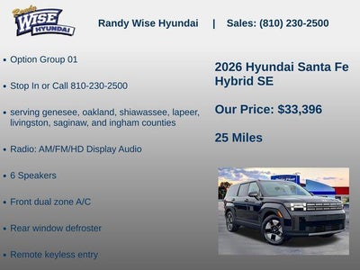 2026 Hyundai Santa Fe Hybrid SE