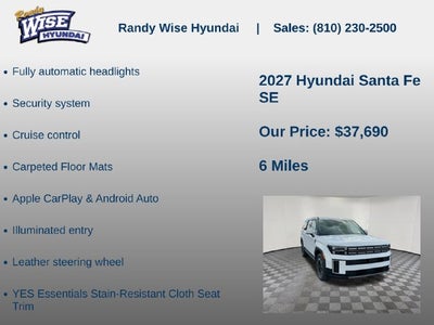 2027 Hyundai Santa Fe SE FWD