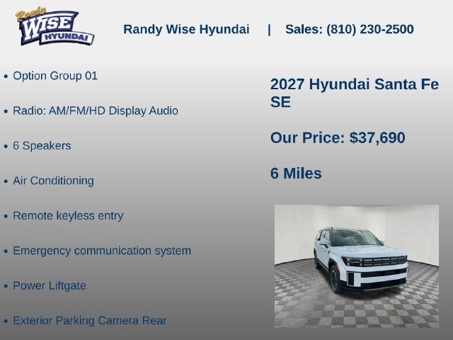 2027 Hyundai Santa Fe SE FWD
