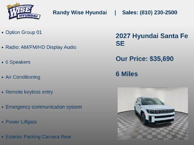 2027 Hyundai Santa Fe SE FWD