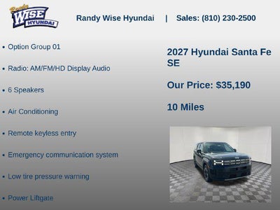 2027 Hyundai Santa Fe SE FWD