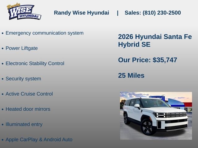 2026 Hyundai Santa Fe Hybrid SE