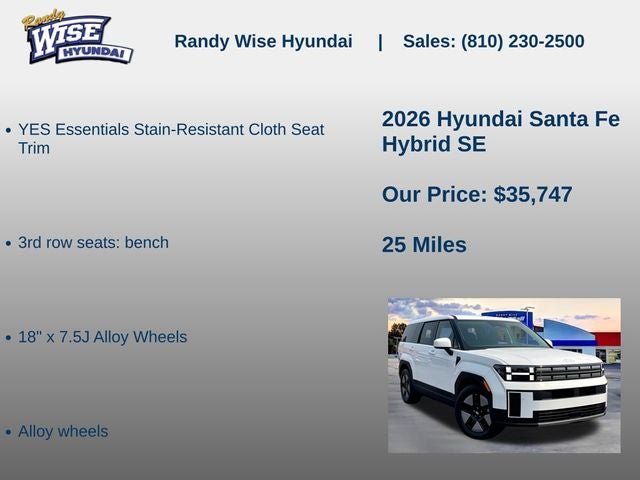 2026 Hyundai Santa Fe Hybrid SE