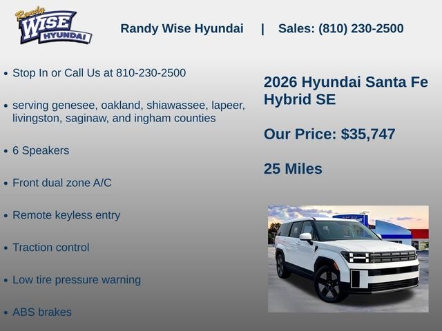 2026 Hyundai Santa Fe Hybrid SE