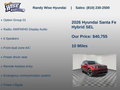 2026 Hyundai Santa Fe Hybrid SEL