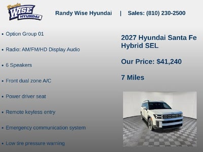 2027 Hyundai Santa Fe Hybrid SEL