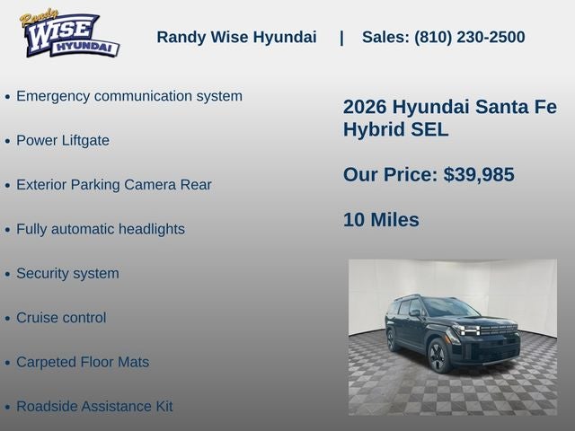 2026 Hyundai Santa Fe Hybrid SEL