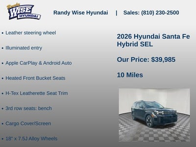 2026 Hyundai Santa Fe Hybrid SEL
