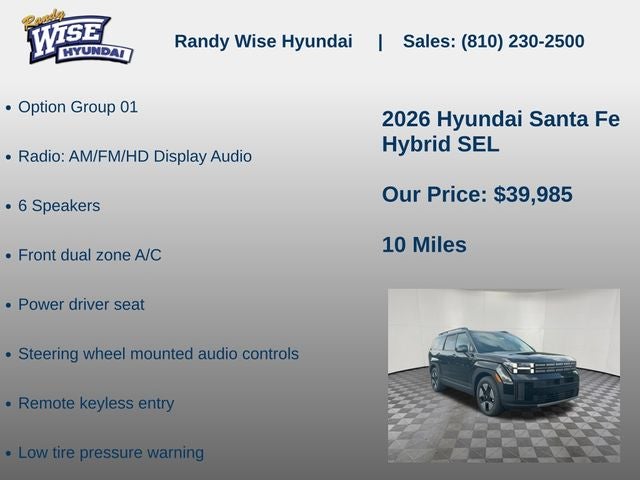 2026 Hyundai Santa Fe Hybrid SEL