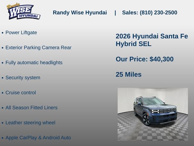 2026 Hyundai Santa Fe Hybrid SEL