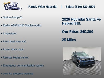 2026 Hyundai Santa Fe Hybrid SEL